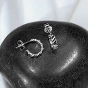 Hoop Earrings Silver & Rhodium Plated